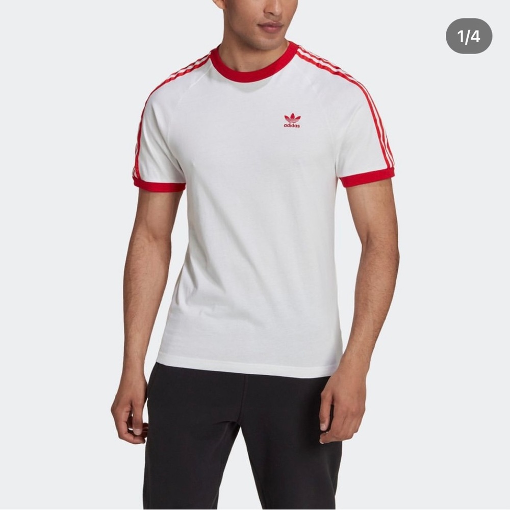 🇮🇹🇪🇸🇨🇭🇫🇷Adidas Originals FB Nations ringer tee Red / Gold / Blue / Green - Picture 6 of 15